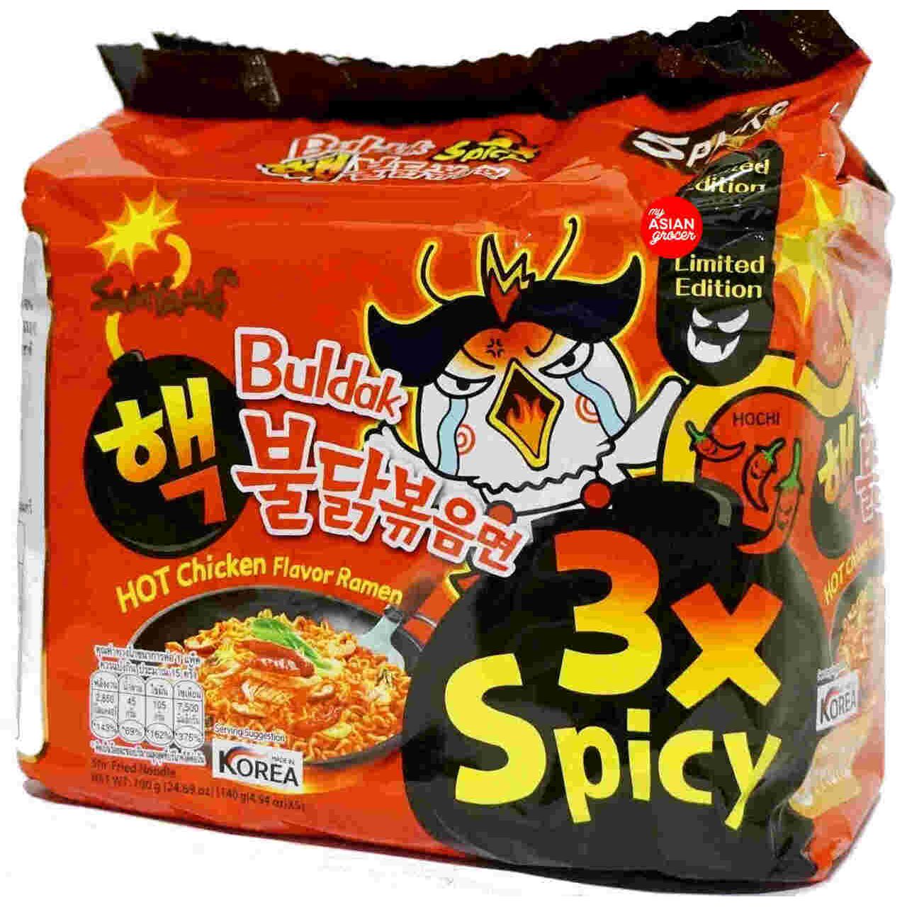 Buldak Hot Chicken 3x Spicy Ramen 5x140g