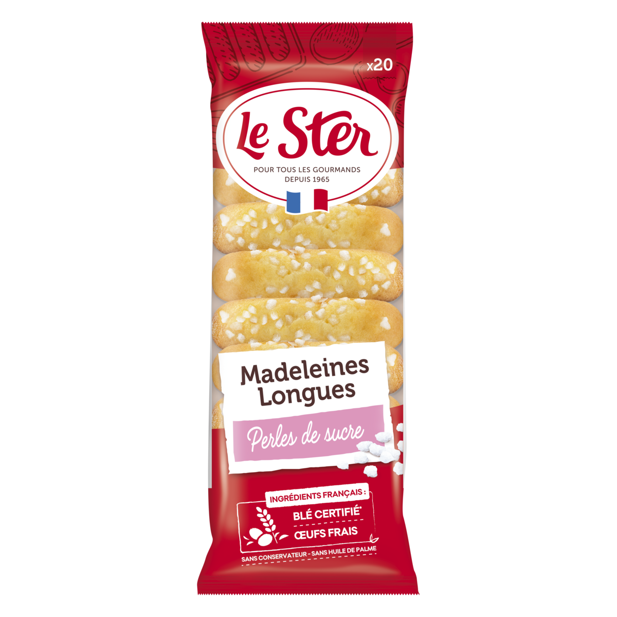 Madeleines Longues Perles de Sucre 250g