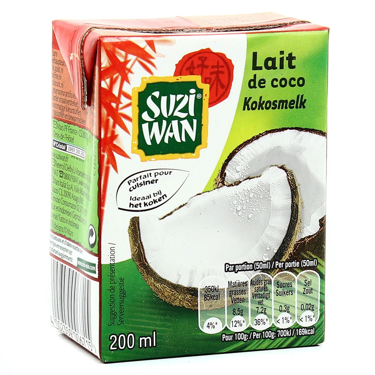 Suziwan Lait de Coco 200ml