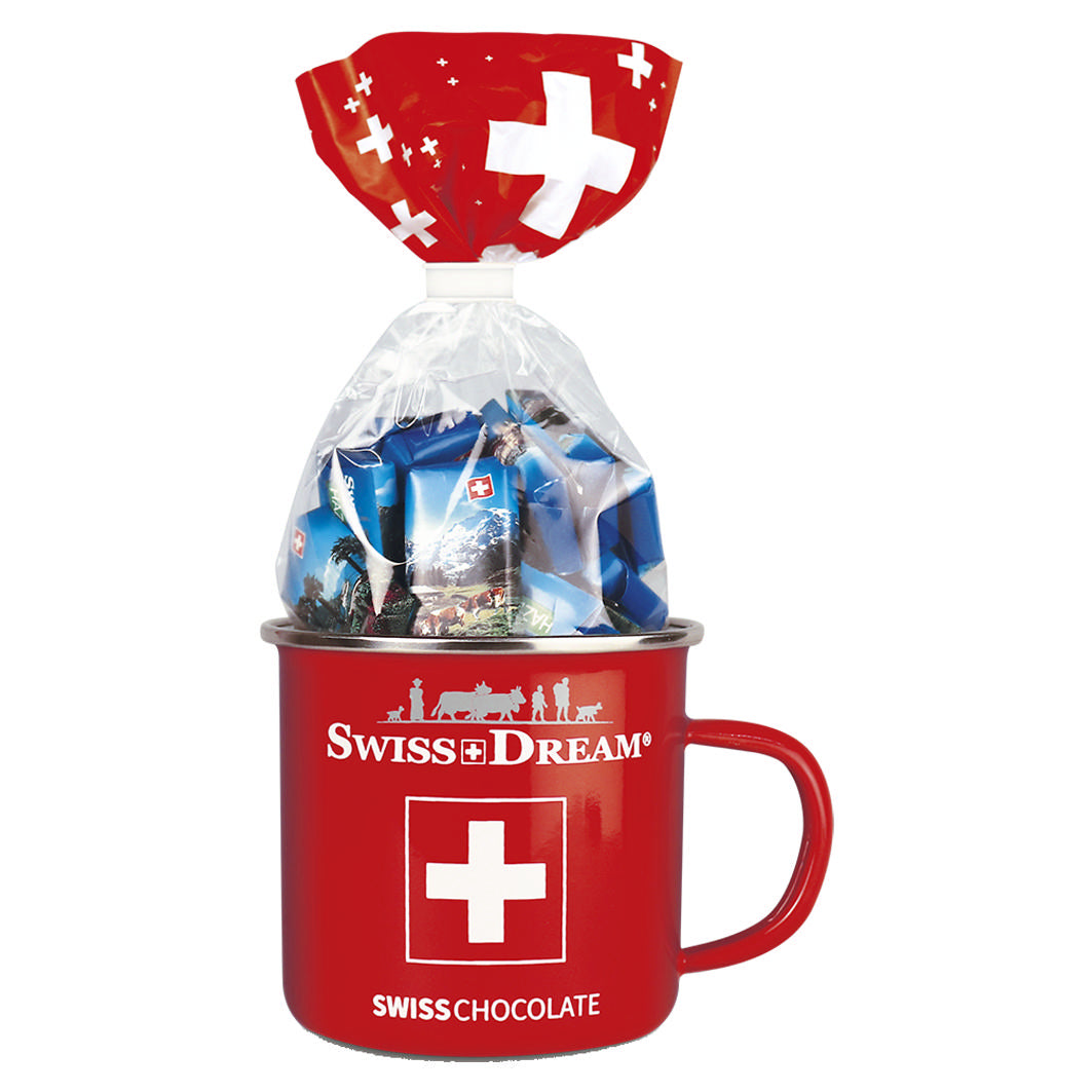 SwissDream Mug Metal avec Napolitains 150g