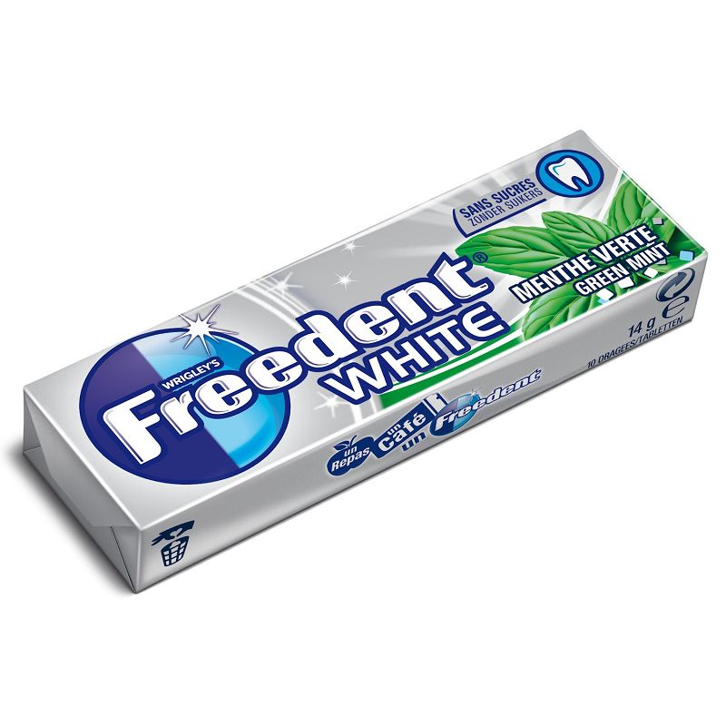 Freedent White Menthe Verte 14g