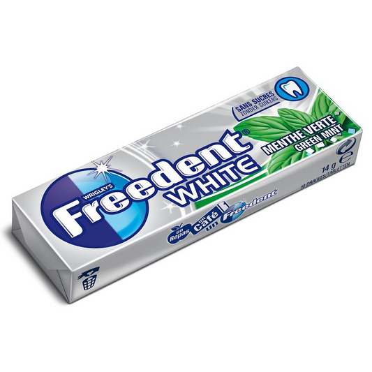 Freedent White Menthe Verte 14g