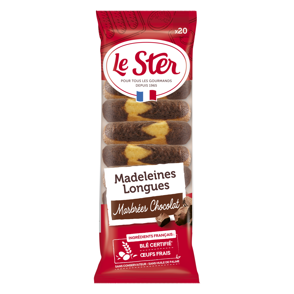 Madeleines Longues Chocolat 250g