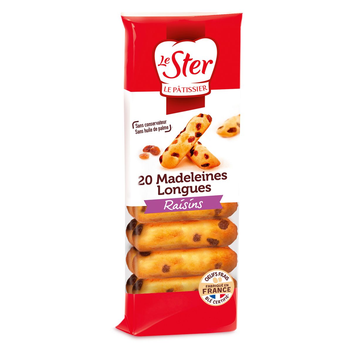 Madeleines Longues Raisins 250g
